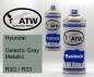 Preview: Hyundai, Galactic Gray Metallic, R3G / R33: 400ml Sprühdose + 400ml Klarlack - Set, von ATW Autoteile West.